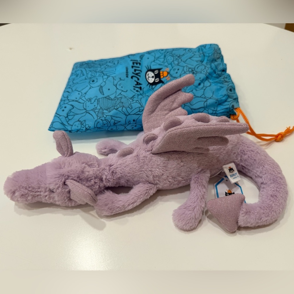 Jellycat Little Lavender Dragon BNWT and Duster
